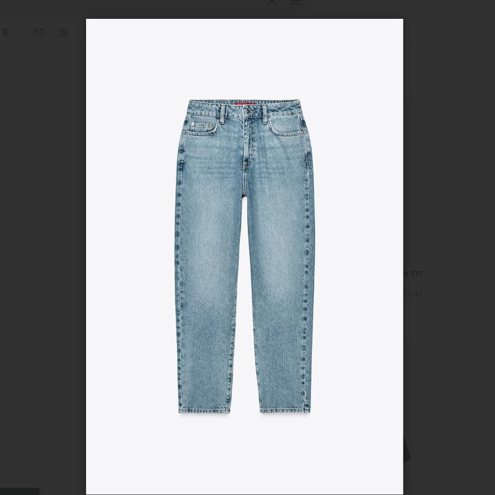 ZARA, Z1975 HIGH-WAIST MOM FIT JEANS